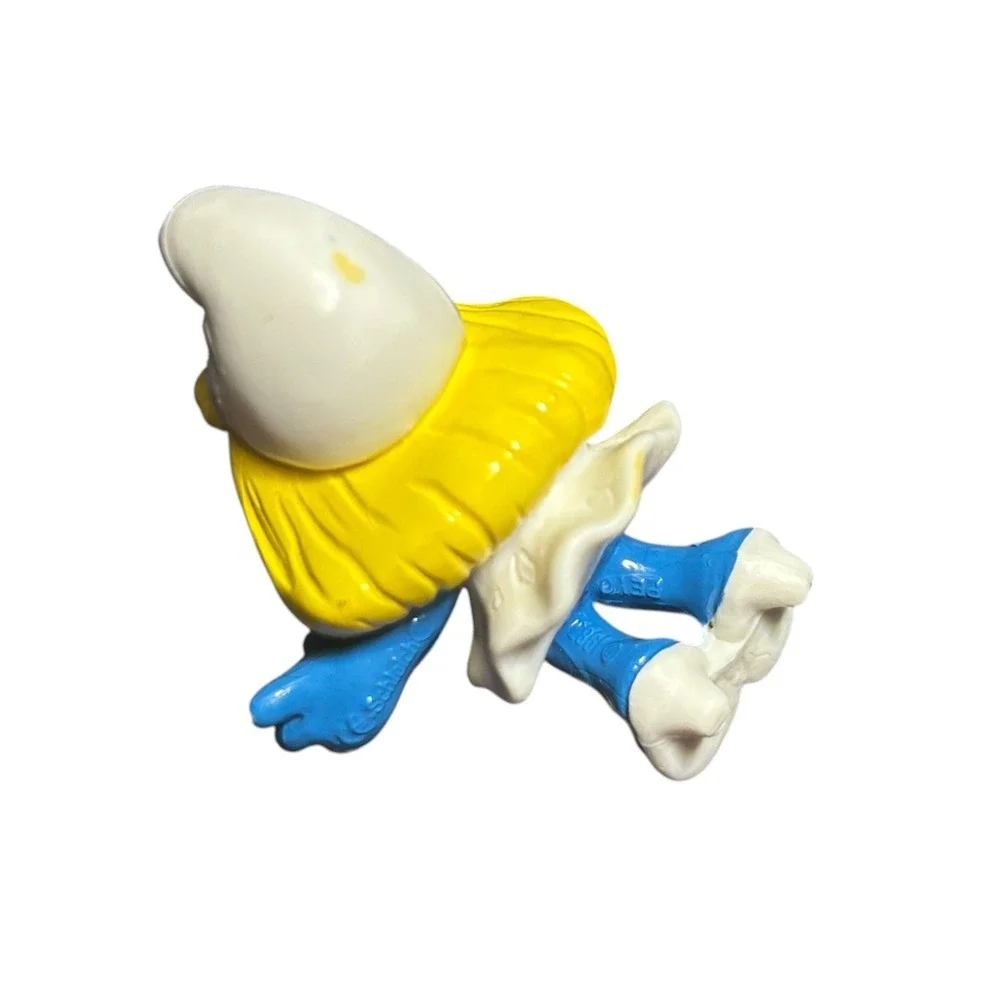 Vintage Schleich Super Smurf Smurfette Vanity Table Germany China Variant